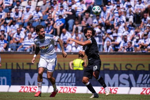 3.Liga MSV Duisburg - SV Meppen ** NUR FÜR REDAKTIONELLE ZWECKE ** EDITORIAL USE ONLY **<p>Fußball 3.Liga MSV Duisburg - SV Meppen am 08.08.26 in der Schauinsland-Reisen Arena in Duisburg Lex Tyger Lobinger Duisburg ),links - Stefan Rankic ( Meppen ),rechts Duisburg Copyright: JakobxKlos *** 3rd Division: MSV Duisburg vs. SV Meppen ** FOR EDITORIAL USE ONLY ** EDITORIAL USE ONLY ** p Soccer 3rd Division: MSV Duisburg vs. SV Meppen on August 8, 2026, at the Schauinsland Reisen Arena in Duisburg. Lex Tyger Lobinger (Duisburg, left), Stefan Rankic (Meppen, right), Duisburg. Copyright JakobxKlos Copyright: JakobxKlos doc872jyu6r34p18kqx01cqx ,EDITORIAL USE ONLY
