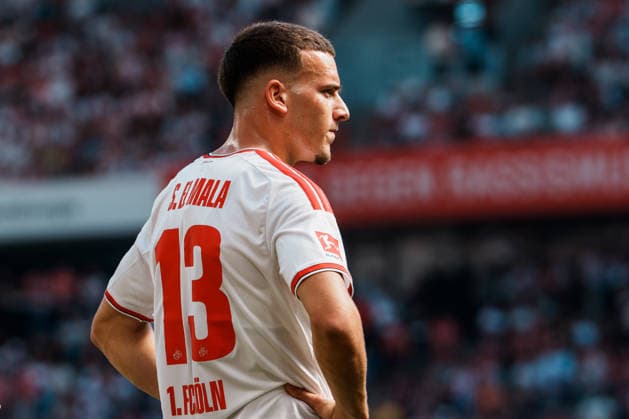 Fußball - Bundesliga, Testspiel, Saisoneröffnung 2026 2027: 1. FC Köln vs. Real Sociedad San Sebastian (Rheinenergiestadion Köln Müngersdorf), Said El Mala (1. FC Köln, 13) nachdenklich, überlegt *** German Bundesliga, Friendly Match, 2026–2027 Season Opener: 1. FC Köln vs. Real Sociedad San Sebastián, Rheinenergiestadion, Cologne-Müngersdorf; Said El Mala, 1. FC Köln, 13, thoughtful, composed Copyright: xThiemoxRudolphx