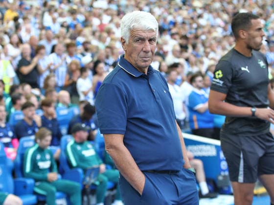IPA87322027 - August 8, 2026: Brighton vs. AS Roma (Friendly). Sports; Soccer; & xD;Pictured: Gasperini& xD; (Photo by Gino Mancini)  Copyright: xGinoxMancini IPAxSportx xx 87322027