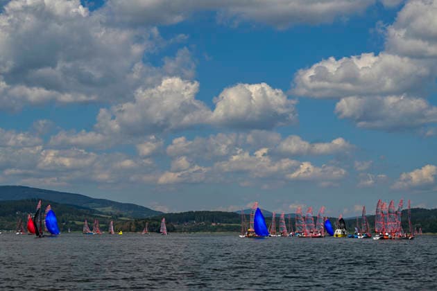 Finals of the 29er class European Championship, EM, Europameisterschaft on Lipno Reservoir, on August 8, 2026, Cerna v Posumavi, Czech Republic. (CTKxPhoto VaclavxPancer) CTKPhotoP2026080803233  CTKPhotoP2026080803233