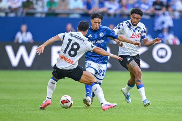 08.08.2026, Fussball, Saison 2026 2027, Testspiel, FC Schalke 04 - Atalanta Bergamo, Soufiane El-Faouzi (FC Schalke 04), xRHR-FOTO YYx *** August 8, 2026, Soccer, 2026–2027 Season, Friendly Match, FC Schalke 04 vs. Atalanta Bergamo, Soufiane El Faouzi (FC Schalke 04), xRHR PHOTO YYx Copyright: KROEGER RHR-FOTOx RHR-FOTO YY