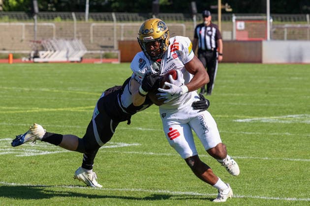 2026_08_08, Berlin Rebels vs Dresden Monarchs, GFL, Mommsenstadion, Berlin Tofunmi Lala (Dresden Monarchs, 08) *** August 8, 2026, Berlin Rebels vs. Dresden Monarchs, GFL, Mommsenstadion, Berlin Tofunmi Lala Dresden Monarchs, 08