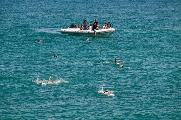 12th Van Sea Water Sports Festival kicks off on Lake Van VAN, TURKIYE - AUGUST 08: A view of participants and athletes taking part in the 12th Van Sea Water Sports Festival held at the Edremit-Gebze Water Sports Center on the shores of Lake Van in Van, Turkiye, on August 08, 2026. Organized to promote Lake Van and boost local tourism, the two-day event features Beach volleyball, Beachvolleyball and handball matches, flyboard demonstrations, canoeing, rowing, dragon boat races, and various recreational activities. Ozkan Bilgin Anadolu Van Turkey. Editorial use only. Please get in touch for any other usage.  Copyright: x2026xAnadoluxOzkanxBilginx
