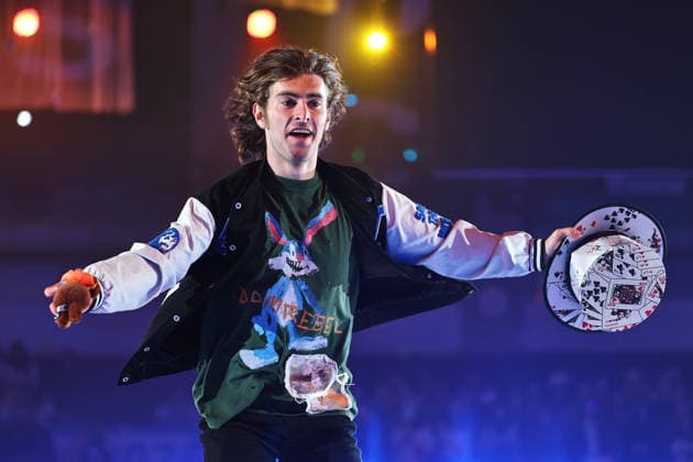 BEIJING, CHINA - AUGUST 07: Mark Kondratiuk, team bronze medalist at the Beijing 2022 Winter Olympics, performs on ice during the 2026 Magic on Ice immersive ice show event at the Ice Cube on August 7, 2026 in Beijing, China.  Copyright: xVCGx 111658856961