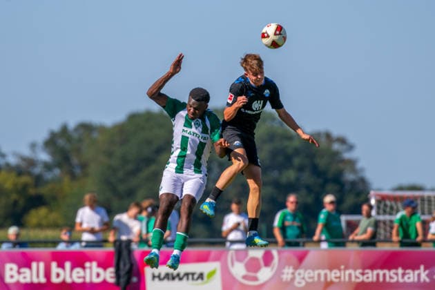 Testspiel: Werder Bremen vs. SC Paderborn 07, 08.08.2026 Ruben Müller (SC Paderborn 07, 2); Testspiel: Werder Bremen vs. SC Paderborn 07 am 08.08.2026 in Vechta (Stadion Oyther Berg), Germany, *** Friendly Match: Werder Bremen vs. SC Paderborn 07, August 8, 2026, Ruben Müller, SC Paderborn 07, 2 Friendly Match: Werder Bremen vs. SC Paderborn 07 on August 8, 2026, at Vechta s Oyther Berg Stadium, Germany, Copyright: xBEAUTIFULxSPORTS Neddermannx