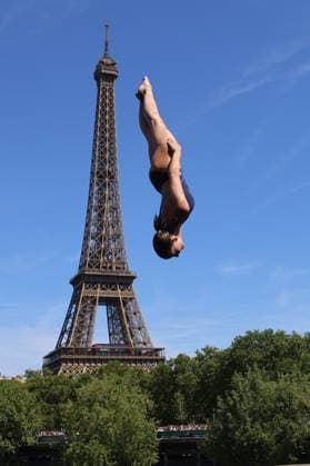 Championnat d Europe de natation PHOTOPQR LE COURRIER PICARD Haslin ; Paris ; 08 08 2026 ; 08 08 26 Championnat d Europe de natation Plongeon de haut vol femmes 20 metres dans la Seine Photo Fred Haslin LEN European Aquatics Championships, at the Seine River in Paris on August 8, 2026 Paris 75 France  Copyright: xPHOTOPQR LExCOURRIERxPICARD MAXPxHaslinx 20260808LCP5189 20260808LCP5189