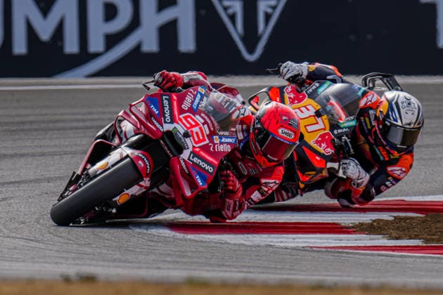 Marc Marquez (Spain) of the Ducati Lenovo Team ( 93) during MotoGP Tiscot Sprint race (10 laps) at Round 12 of the 2026 Qatar Airways Grand Prix of Great Britain at Silverstone Circuit, Towcester, England on the 7 August 2026.  Copyright: xDavidxHornx PMI-7310-0205