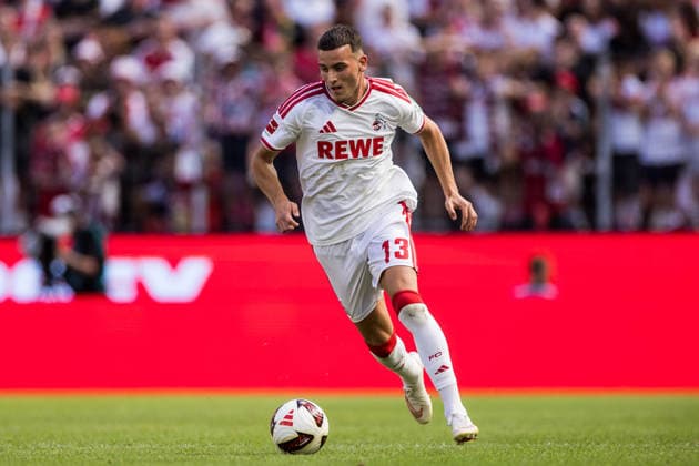 COLOGNE, GERMANY - AUGUST 08: Said El Mala (1. FC Koeln, 13) controls the ball during a friendly match of season 2026 27 between 1. FC Köln vs. Real Sociedad San Sebastian at RheinEnergiestadion on August 08, 2026 in Cologne, Germany. North Rhine Westphalia Germany Copyright: xSteffiexWunderlx