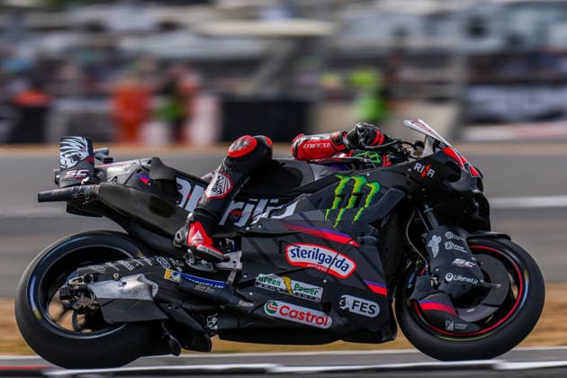 Marco Bezzecchi (Italy) of the Aprilia Racing ( 72) during MotoGP Tiscot Sprint race (10 laps) at Round 12 of the 2026 Qatar Airways Grand Prix of Great Britain at Silverstone Circuit, Towcester, England on the 7 August 2026.  Copyright: xDavidxHornx PMI-7310-0212