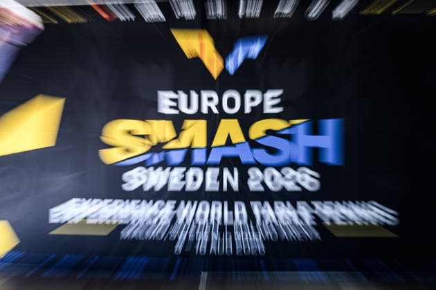 260808 The logo of Europe Smash during a qualifications Table tennis, Tischtennis match at the WTT Europe Smash on August 8, 2026 in Malmö. Photo: Mathilda Schuler BILDBYRAN kod MA MA1012 bordtennis table tennis pingis wtt grand smash bbeng logga logo genre *** 260808 The Europe Smash logo during a qualifying table tennis match at the WTT Europe Smash on August 8, 2026, in Malmö. Photo: Mathilda Schuler, BILDBYRAN. Code: MA MA1012. table tennis, pingis, WTT Grand Smash, BBENG, logo, genre  Copyright: MATHILDAxSCHULER BB260808MA036