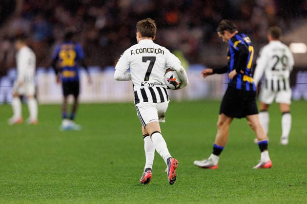 August 8, 2026, Perth, Wa, Australia: Francisco Conceicao during the Calcio Italiano match between Juventus FC and Internazionale FC at Optus Stadium in Perth. Perth Australia - ZUMAc318 20260808_znp_c318_082 Copyright: xJohnxCarusix