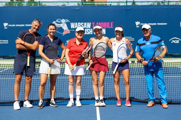 WARSZAWA 08.08.2026 TURNIEJ WTA, Tennis Damen 125 WARSAW T-MOBILE POLISH OPEN - MECZ POKAZOWY GWIAZD--- TENNIS TOURNAMENT WTA 125 WARSAW T-MOBILE POLISH OPEN - SHOW CELEBRITY GAME MACIEJ DOWBOR KLAUDIA JANS-IGNACIK URSZULA DUDZIAK JOANNA KORONIRWSKA ALICJA ROSOLSKA KAROL STRASBURGER FOT. ANNA KLEPACZKO FOTOPYK NEWSPIX.PL --- newspix.pl 
