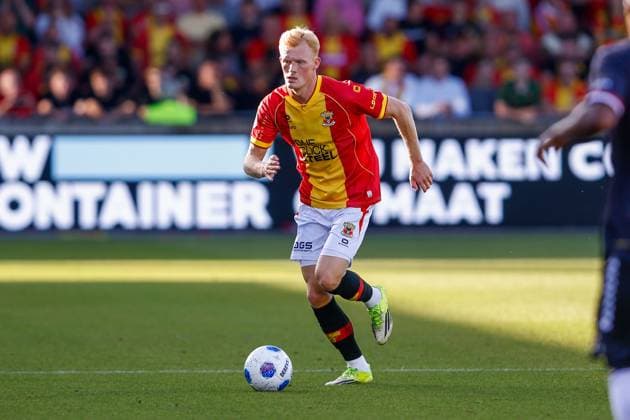 DEVENTER , 08-08-2026 , Stadium De Adelaarshorst , season 2026 2027 , Dutch Eredivisie football . match between Go Ahead Eagles and Willem II, Picture shows Go Ahead Eagles player Julius Dirksen Go Ahead Eagles - Willem II  x205553980x Copyright: