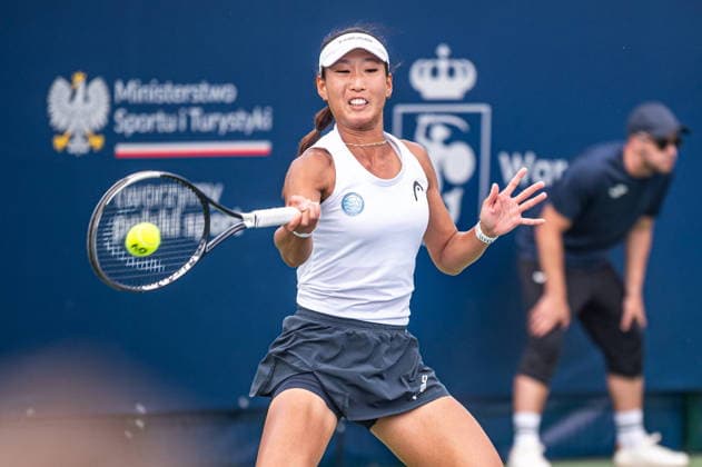 Warszawa 08.08.2026. Tennis. WTA, Tennis Damen 125 Warsaw T-Mobile Polish Open, day 7, Warsaw, Poland --- Tenis. Turniej WTA 125 Warsaw T-Mobile Polish Open, dzien 7, Warszawa Persons shown : Carol Young Suh Lee Fot. Kai Taller Arena Akcji NEWSPIX.PL --- newspix.pl 
