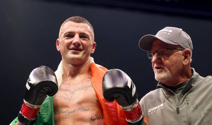Zuffa Boxing 10, 3Arena, Dublin 8 8 2026 Conor Coyle celebrates after the match Conor Coyle celebrates after the match 8 8 2026  Copyright: xx AC012857a
