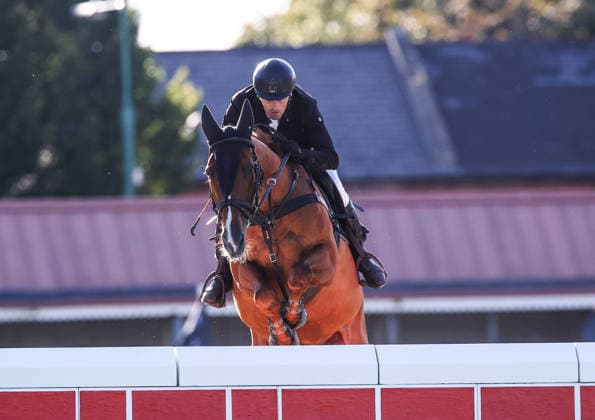 2026 Dublin Horse Show, RDS, Dublin 8 8 2026 Defender Puissance (International Comp 12) Andrew Hodgins of Ireland onboard Shanaclough Luichew Andrew Hodgins onboard Shanaclough Luichew 8 8 2026  Copyright: xx RDR_4901