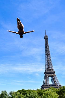 Nelli Chukanivska of Ukraine competes in the High Diving Women s 20m Final during the European Aquatics Championships at the River Seine in Paris (France), August 8, 2026. Andrea Masini Deepbluemedia Insidefoto