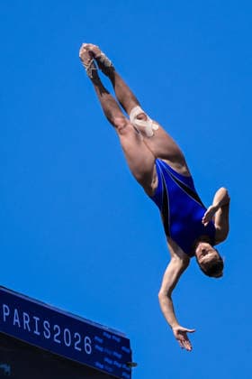 Nelli Chukanivska of Ukraine competes in the High Diving Women s 20m Final during the European Aquatics Championships at the River Seine in Paris (France), August 8, 2026. Giorgio Scala DBM - Deepbluemedia Insidefoto