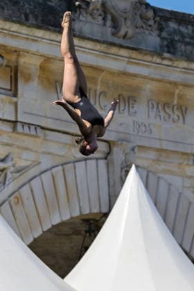 Maike Elena Halbisch of Germany competes in the High Diving Women s 20m Final during the European Aquatics Championships at the River Seine in Paris (France), August 8, 2026. Giorgio Scala DBM - Deepbluemedia Insidefoto