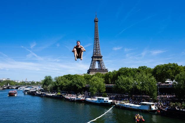 Maike Elena Halbisch of Germany competes in the High Diving Women s 20m Finalduring the European Aquatics Championships at the River Seine in Paris (France), August 8, 2026. Giorgio Scala DBM - Deepbluemedia Insidefoto