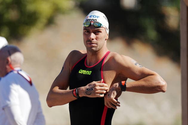 Open Water, 4 x 1500m Mixed Team,Gregorio PALTRINIERI from Italy at the European Aquatics Championships Paris 2026, Paris, August 08, 2026 .  Copyright: xGianxMattiaxD Alberto LaPressex