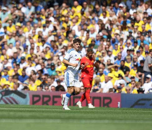 Leeds United v Leipzig, Pre-Season Friendly dan james of leeds united during the Pre-Season Friendly match between Leeds United and Leipzig at Elland Road, Leeds, UK on 8 August 2026. Leeds Elland Road West Yorkshire UK Editorial use only , Copyright: xStevexMowerx PSI-24676-0062