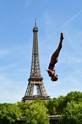 European Aquatics Championships 2026 - Women s 20m Platform High Diving Nelli Chukanivska from Ukraine during the Women’s 20m platform high diving at the European Aquatics Championships 2026 on the Seine River in Paris on August 8, 2026. Photo by Tomas Stevens ABACAPRESS.COM Paris France  Copyright: xStevensxTomas ABACAx