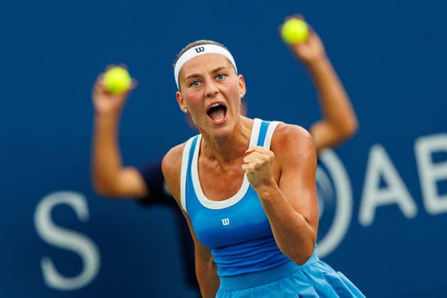 August 8, 2026, Toronto, On, Canada: Marta Kostyuk of Ukraine celebrates in a match against Iga Swiatek of Poland during round of 16 National Bank Open tennis action in Toronto, on Saturday, Aug. 8, 2026. Canada News - August 8, 2026  - ZUMAc35_ 20260808_zaf_c35_012 Copyright: xKeitoxNewmanx