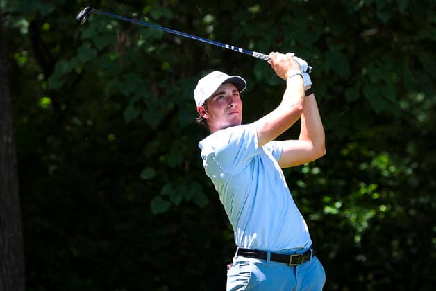August 8, 2026: Ben James tees off at 2nd hole during third round at 2026 Wyndham Championship, Sedgefield Country Club in Greensboro, North Carolina. CSM Greensboro United States of America - ZUMAc04_ 20260808_zma_c04_050 Copyright: xDavidxBeachx