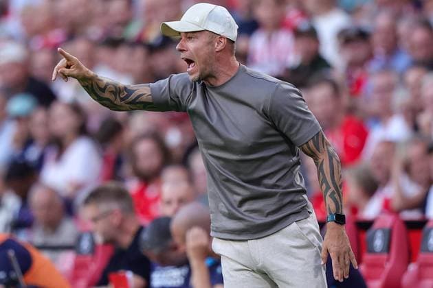 EINDHOVEN , 08-08-2026 , Philips stadium , season 2026 2027 , Dutch Eredivisie football , match between PSV and Fortuna Sittard , picture shows Fortuna Sittard coach Danny Buijs PSV - Fortuna  x205556771x Copyright: