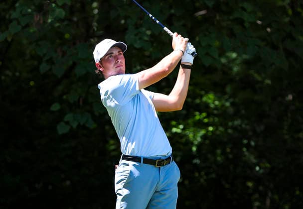 August 8, 2026: Ben James tees off at 2nd hole during third round at 2026 Wyndham Championship, Sedgefield Country Club in Greensboro, North Carolina. CSM Greensboro United States of America - ZUMAc04_ 20260808_zma_c04_049 Copyright: xDavidxBeachx