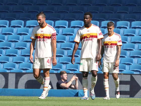 SOCCER - Friendly Match - Brighton and Hove Albion vs. Roma Photo by IPA ABACAPRESS.COM87327499 - August 8, 2026: Brighton vs. AS Roma (Friendly). Sports; Soccer; Pictured: Cristante, Ndicka, Mancini, Delusi (Photo by Gino Mancini) Brighton  Copyright: xIPAxSport ABACAx