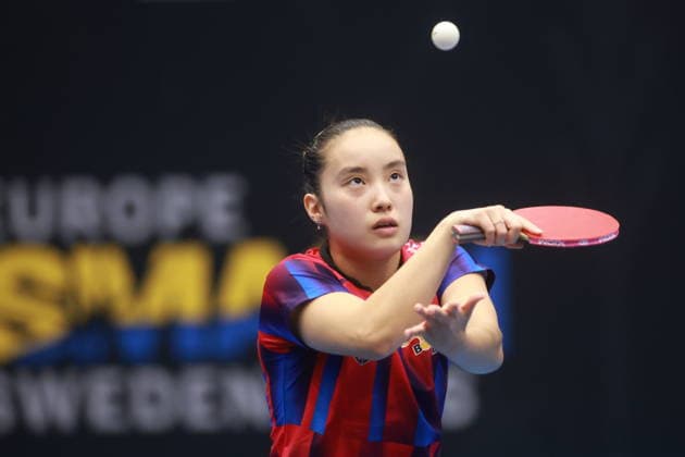 2026 WTT Europe Smash - Sweden - Qualifications Day 1 Laura Watanabe of Brazil plays against Gaia Monfardini of Italy during the Women s Singles Qualifying Round 1 at the 2026 Europe Smash in Malmo, Sweden. Malmo Sweden  Copyright: xRemyxGrosx originalFilename:gros-europesm260808_npRQR.jpg