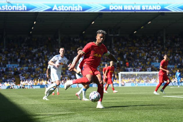 Leeds United v Leipzig, Pre-Season Friendly leipzig mount a attack during the Pre-Season Friendly match between Leeds United and Leipzig at Elland Road, Leeds, UK on 8 August 2026. Leeds Elland Road West Yorkshire UK Editorial use only , Copyright: xStevexMowerx PSI-24676-0095