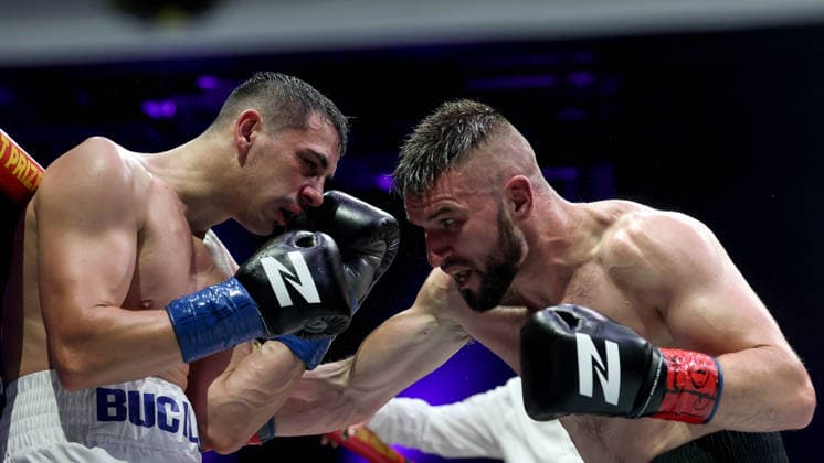 Zuffa Boxing 10, 3Arena, Dublin 8 8 2026 Daniel Buiciuc and Louis Greene Daniel Buiciuc and Louis Greene 8 8 2026  Copyright: xx NE1L4660