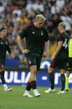 IPA87327976 - Nottingham Forest s FELIPE RODRIGUES MORATO during the FVG Cup match between Udinese Calcio and Nottingham Forest Football Club at the Bluenergy Stadium in Udine, Italy, on August 8, 2026.  Copyright: xMattiaxRadoni IPAxSportx xx 87327976