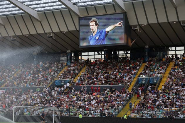 IPA87327977 - In memory of Franco Baresi during the FVG Cup match between Udinese Calcio and Nottingham Forest Football Club at the Bluenergy Stadium in Udine, Italy, on August 8, 2026.  Copyright: xMattiaxRadoni IPAxSportx xx 87327977