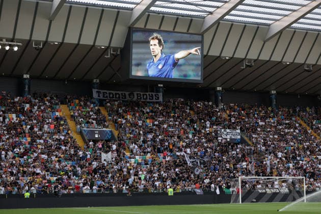 IPA87327978 - In memory of Franco Baresi during the FVG Cup match between Udinese Calcio and Nottingham Forest Football Club at the Bluenergy Stadium in Udine, Italy, on August 8, 2026.  Copyright: xMattiaxRadoni IPAxSportx xx 87327978