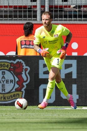 08.08.2026, xgrfx, Fussball Testspiel, Bayer Leverkusen - FC Sevilla v.l. Mark Flekken (Bayer Leverkusen) (DFL DFB REGULATIONS PROHIBIT ANY USE OF PHOTOGRAPHS as IMAGE SEQUENCES and or QUASI-VIDEO) Leverkuseb *** August 8, 2026, xgrfx, Soccer Friendly Match, Bayer Leverkusen vs. FC Sevilla, by Mark Flekken, Bayer Leverkusen, DFL, DFB. REGULATIONS PROHIBIT ANY USE OF PHOTOGRAPHS AS IMAGE SEQUENCES AND OR QUASI-VIDEO. Leverkuseb