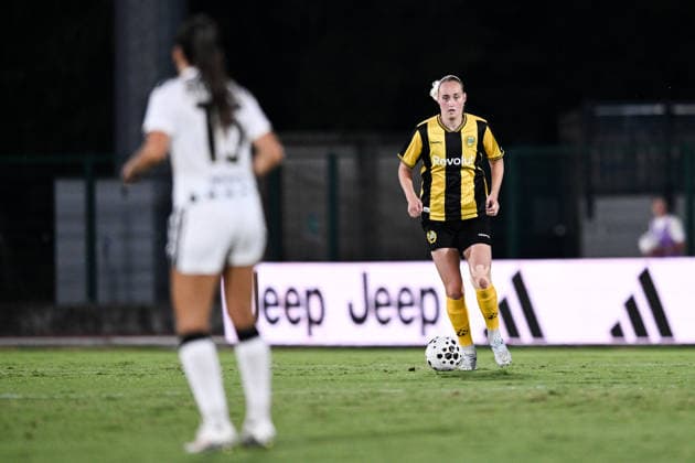 260808 Emilie Bragstad of Hammarby during the Women s Champions League qualifying match between Juventus and Hammarby on August 8, 2026 in Turin. Photo: Daniele Buffa BILDBYRAN COP 18 XY0123 fotboll football soccer fotball uefa womens champions league juventus hammarby dam bbeng *** August 8, 2026: Emilie Bragstad of Hammarby during the Women’s Champions League qualifying match between Juventus and Hammarby on August 8, 2026 in Turin. Photo by Daniele Buffa, BILDBYRAN COP 18 XY0123. soccer, football, UEFA Women s Champions League, Juventus, Hammarby, women s soccer, BBENG  Copyright: DANIELExBUFFA BB260808BB494