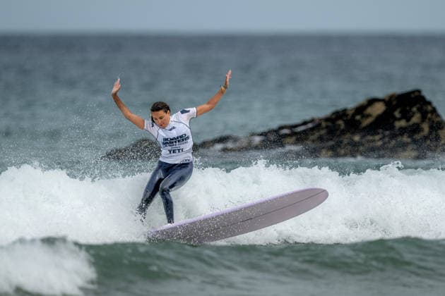 Surfing, Boardmasters 2026, World Surf League Alice Lemoigne (France) Winner of the LQS1000 Longboard Pro Finals at the Boardmasters 2026 surfing championships at Fistral Beach, Newquay, UK on 8 August 2026. Newquay Fistral Beach Hampshire UK Editorial use only , Copyright: xStevexBaileyx PSI-24643-0428