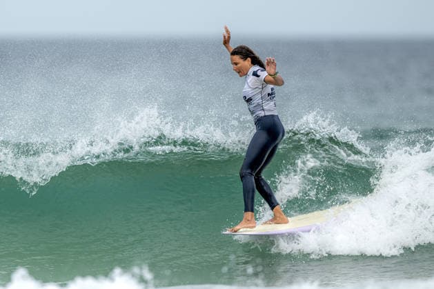 Surfing, Boardmasters 2026, World Surf League Alice Lemoigne (France) Winner of the LQS1000 Longboard Pro Finals at the Boardmasters 2026 surfing championships at Fistral Beach, Newquay, UK on 8 August 2026. Newquay Fistral Beach Hampshire UK Editorial use only , Copyright: xStevexBaileyx PSI-24643-0442