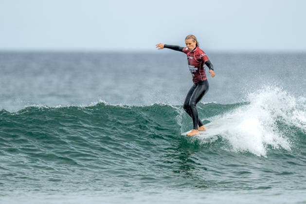 Surfing, Boardmasters 2026, World Surf League Thilde Rasmussen (Denmark) during the LQS1000 Longboard Pro Finals at the Boardmasters 2026 surfing championships at Fistral Beach, Newquay, UK on 8 August 2026. Newquay Fistral Beach Hampshire UK Editorial use only , Copyright: xStevexBaileyx PSI-24643-0462