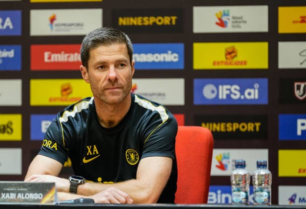 Chelsea FC v AC Milan - Pre-Season Friendly Xabi Alonso, head coach of Chelsea, speaks to the media during a post-match press conference, PK, Pressekonferenz following Chelsea s 3-0 victory over AC Milan in the Indonesia Super Cup 2026 at Gelora Bung Karno Stadium in Jakarta, Indonesia, on August 8, 2026. Jakarta Indonesia  Copyright: xAndrixMunazirx originalFilename:munazir-notitle260808_npHfU.jpg