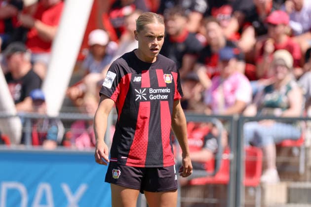 Leverkusen, Deutschland: 08.08.2026 - Saisoneröffnung Testspiel - Bayer Leverkusen Frauen vs. Feyenoord Rotterdam Frauen Im Bild: Cornelia Kramer (Leverkusen) *** Leverkusen, Germany, August 8, 2026 Season Opener: Friendly Match—Bayer Leverkusen Women vs. Feyenoord Rotterdam Women Pictured: Cornelia Kramer, Leverkusen Copyright: HMBxMedia MadeleinexFantini