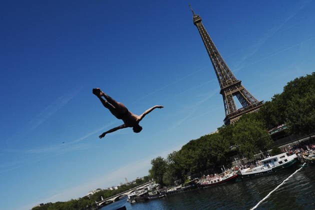 MenÕs High Diving, at the European Aquatics Championships Paris 2026, Paris, August 08, 2026 .  Copyright: xGianxMattiaxD Alberto LaPressex