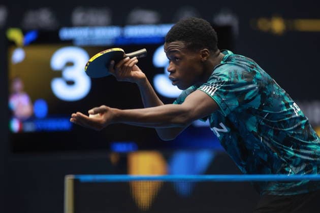 2026 WTT Europe Smash - Sweden - Qualifications Day 1 John Oyebode of Italy plays against Edward Ly of Canada during the Men s Singles Qualifying Round 1 at the 2026 Europe Smash in Malmo, Sweden, on august 08, 2026. Malmo Sweden  Copyright: xRemyxGrosx originalFilename:gros-europesm260808_npXh0.jpg