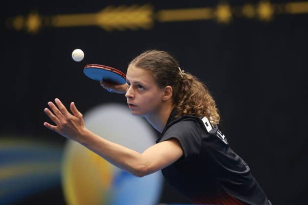 2026 WTT Europe Smash - Sweden - Qualifications Day 1 Camille Lutz of France plays against Divyanshi Bhowmick of India during the Women s Singles Qualifying Round 1 at the 2026 Europe Smash in Malmo, Sweden, on august 08, 2026. Malmo Sweden  Copyright: xRemyxGrosx originalFilename:gros-europesm260808_npzJH.jpg