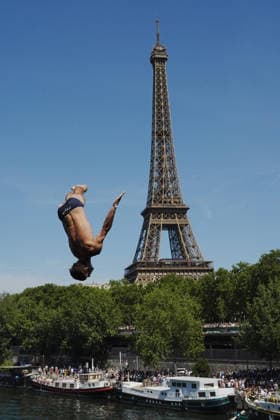 MenÕs High Diving, Davide BARALDI from Italy at the European Aquatics Championships Paris 2026, Paris, August 08, 2026 .  Copyright: xGianxMattiaxD Alberto LaPressex