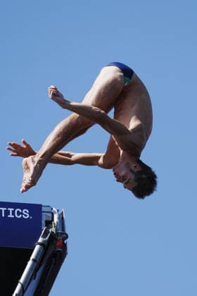 MenÕs High Diving, Davide BARALDI from Italy at the European Aquatics Championships Paris 2026, Paris, August 08, 2026 .  Copyright: xGianxMattiaxD Alberto LaPressex